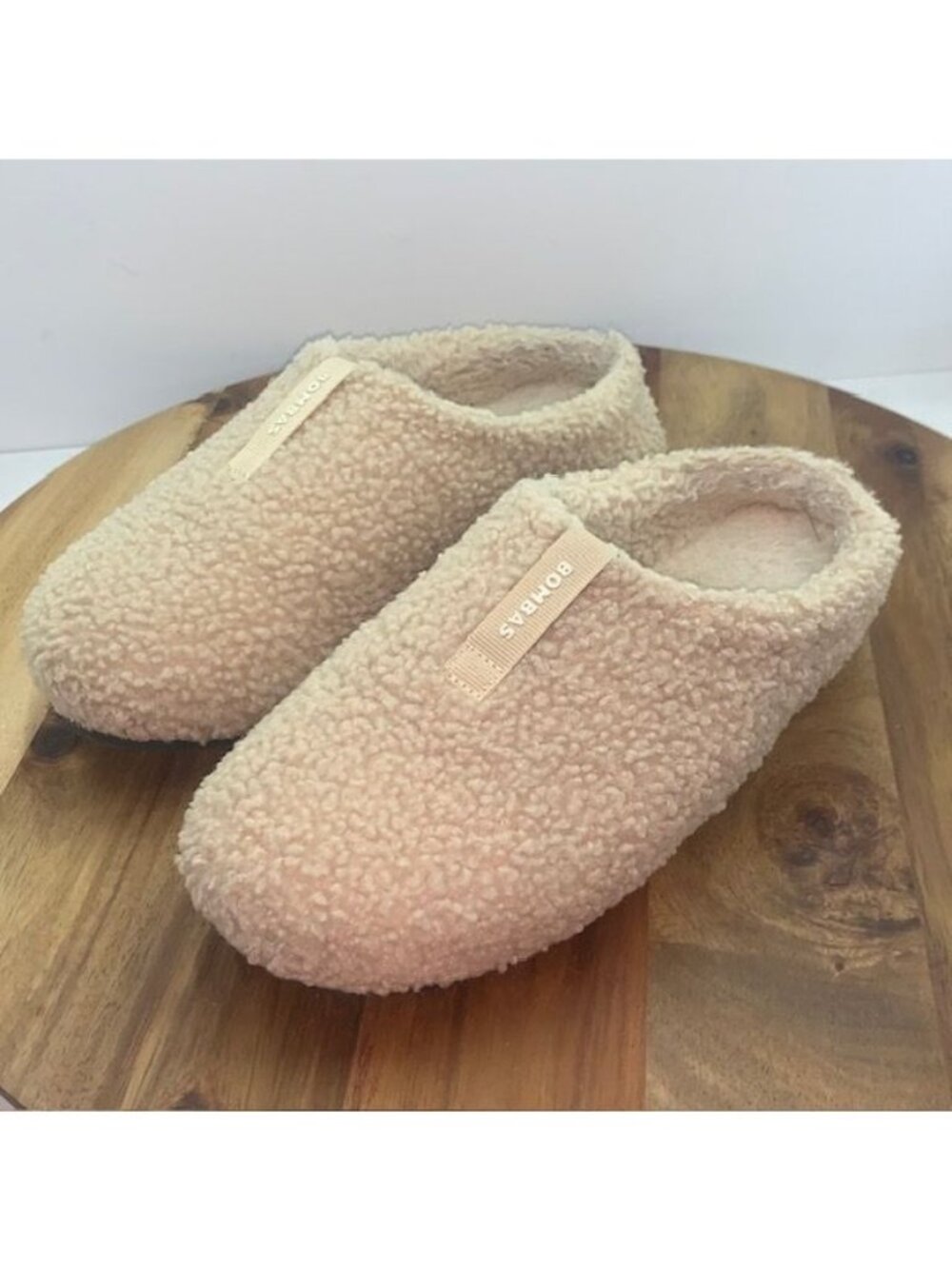 Bombas Sunday Slippers Women’s Size 7 Cream Sherpa Cozy House Shoes